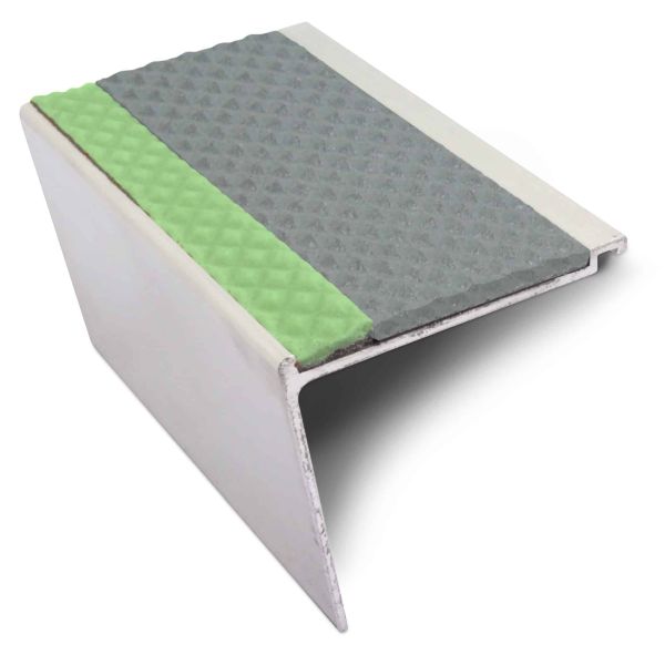 Commercial Tredsafe Stair Nosing 60mm x 55mm with PVC Insert for Step Edge Protection