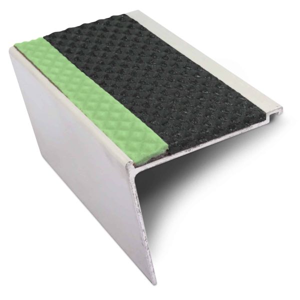 Commercial Tredsafe Stair Nosing 60mm x 55mm with PVC Insert for Step Edge Protection