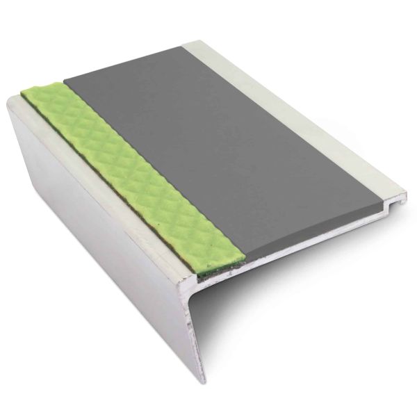 63mm x 32mm Non Slip Commercial Stair Nosing with PVC Insert for Edge Protection