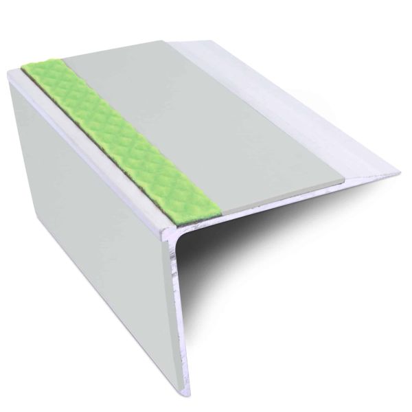 67mm x 55mm DDA Compliant Aluminium Non-Slip Stair Nosing with PVC Insert 