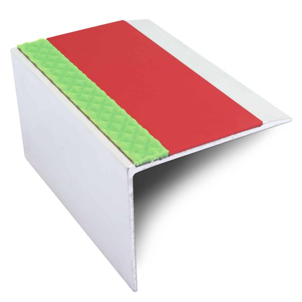 67mm x 55mm DDA Compliant Aluminium Non-Slip Commercial Stair Nosing with PVC Insert