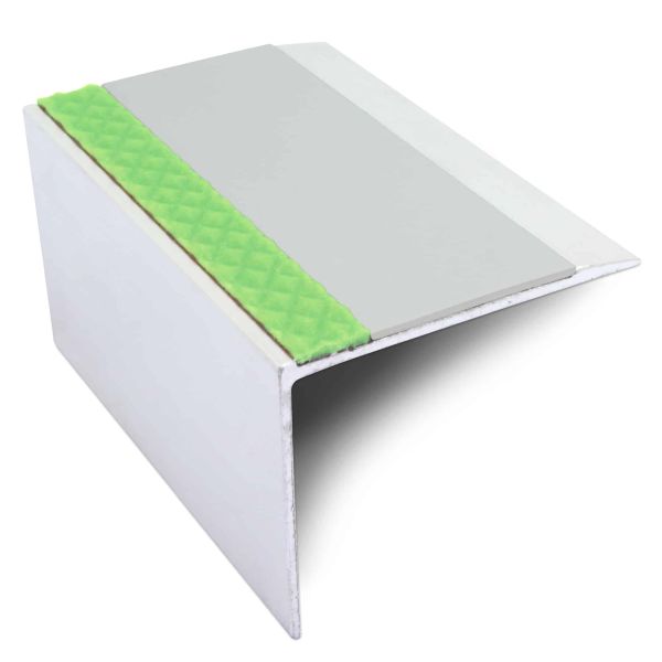 67mm x 55mm DDA Compliant Aluminium Non-Slip Commercial Stair Nosing with PVC Insert