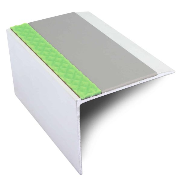 67mm x 55mm DDA Compliant Aluminium Non-Slip Commercial Stair Nosing with PVC Insert