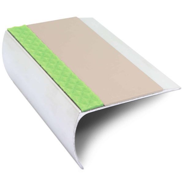 69mm x 40mm Non Slip Commercial Stair Nosing Edge Trim With PVC Insert 