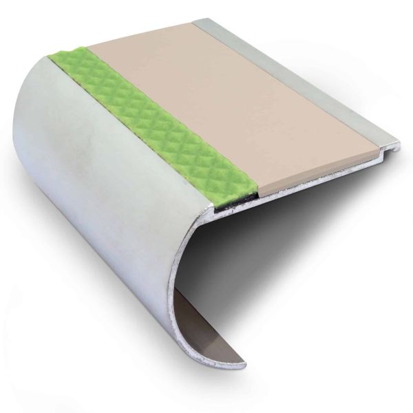 Bullnose Commercial Stair Nosing 71mm x  55mm Anti-Slip Step Edge Protection 