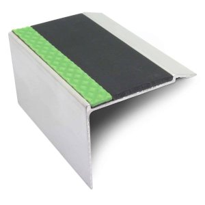 72mm x 55mm DDA Compliant Non Slip Commercial Stair Nosing With PVC Insert