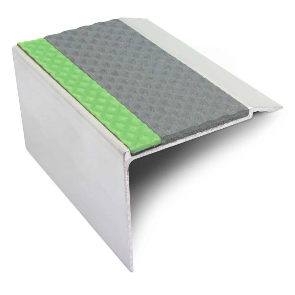 72mm x 55mm Commercial Tredsafe Stair Nosing With PVC Insert for Edge Protection 