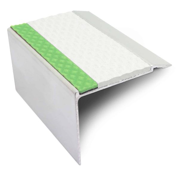 72mm x 55mm Commercial Tredsafe Stair Nosing With PVC Insert for Edge Protection 