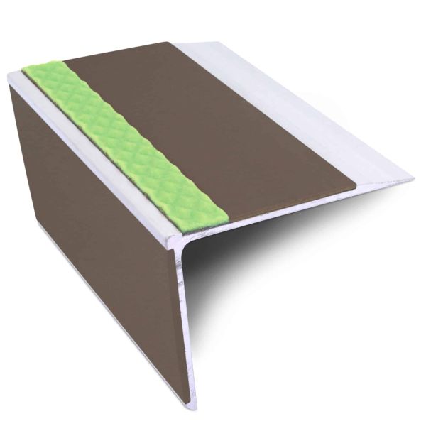 Commercial Non-Slip Stair Nosing Edge Trim with PVC Insert - 75mm x 58mm