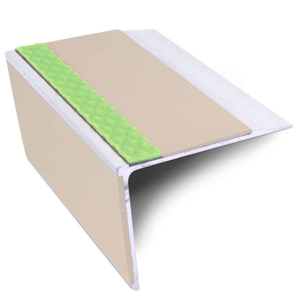 Commercial Non-Slip Stair Nosing Edge Trim with PVC Insert - 75mm x 58mm