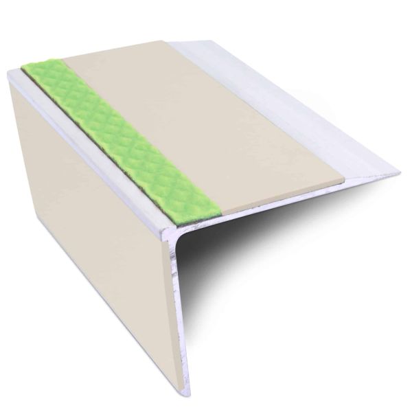 Commercial Non-Slip Stair Nosing Edge Trim with PVC Insert - 75mm x 58mm