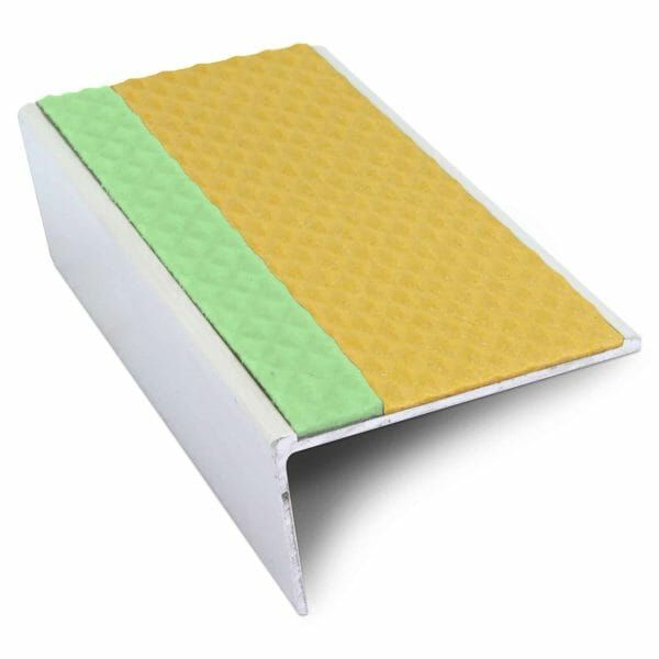 Slip Resistant 57mm x 32mm Commercial PVC Stair Nosing Edge Trim