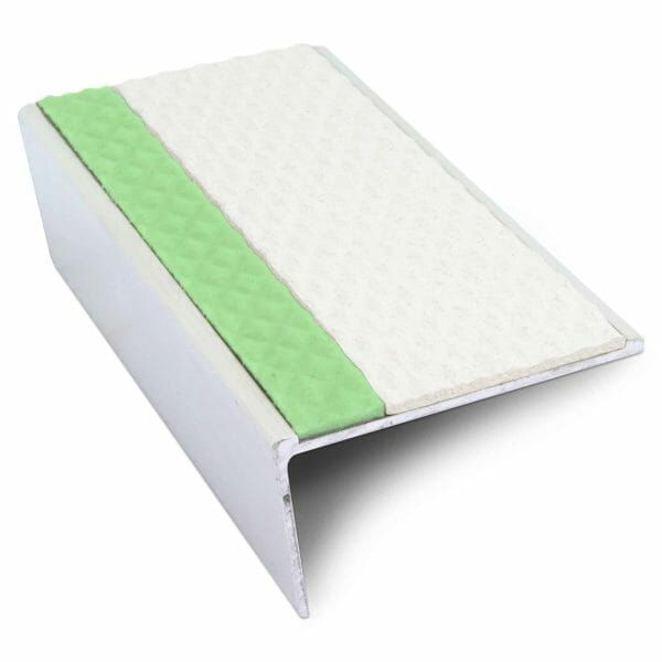 Slip Resistant 57mm x 32mm Commercial PVC Stair Nosing Edge Trim