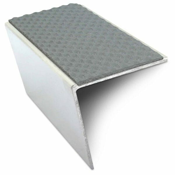 57mm x 55mm Compliant Aluminium Non-Slip Commercial Stair Nosing with PVC Insert