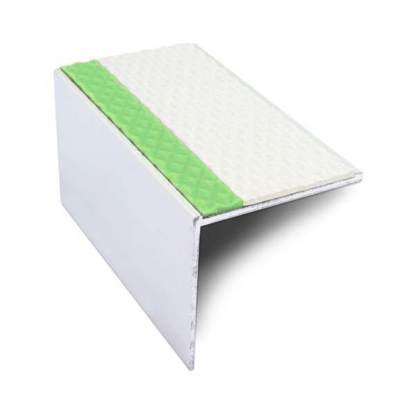 56mm x 55mm Compliant Aluminium Anti Slip Stair Nosing Edge Trim With PVC Insert 