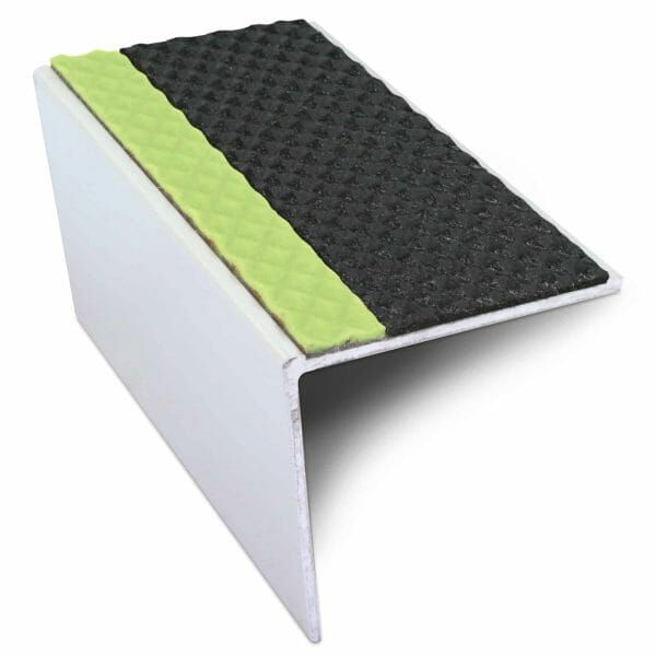 57mm x 55mm DDA Compliant Aluminium Energy Efficient Non Slip Stair Nosing Edge Trim 