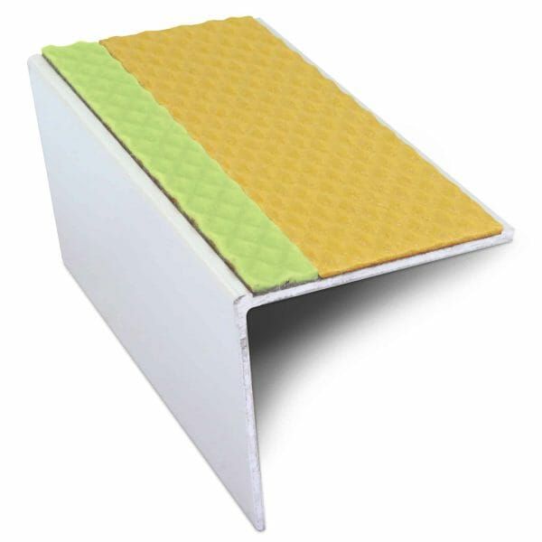 57mm x 55mm DDA Compliant Aluminium Energy Efficient Non Slip Stair Nosing Edge Trim 