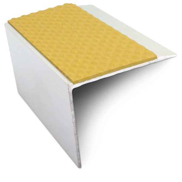 67mm x 55mm DDA Compliant Aluminium Non Slip Stair Nosing Edge Trim With PVC Insert  