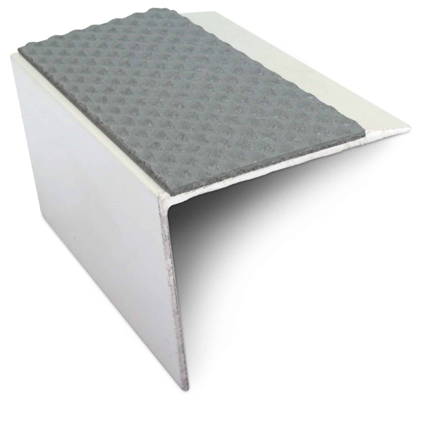 67mm x 55mm DDA Compliant Aluminium Non Slip Stair Nosing Edge Trim With PVC Insert  