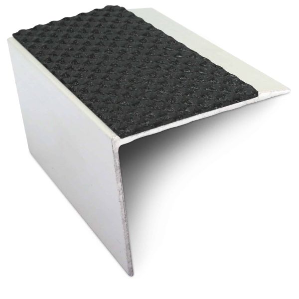 67mm x 55mm DDA Compliant Aluminium Non Slip Stair Nosing Edge Trim With PVC Insert  