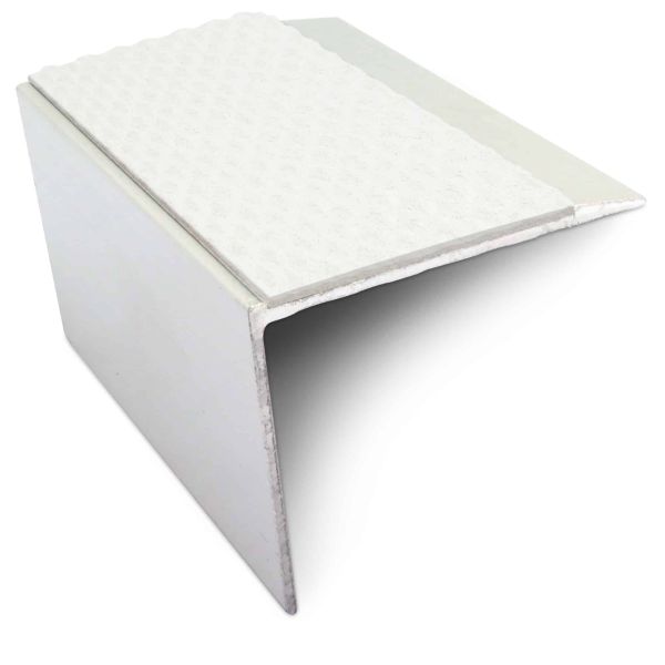 67mm x 55mm DDA Compliant Aluminium Non Slip Stair Nosing Edge Trim With PVC Insert  