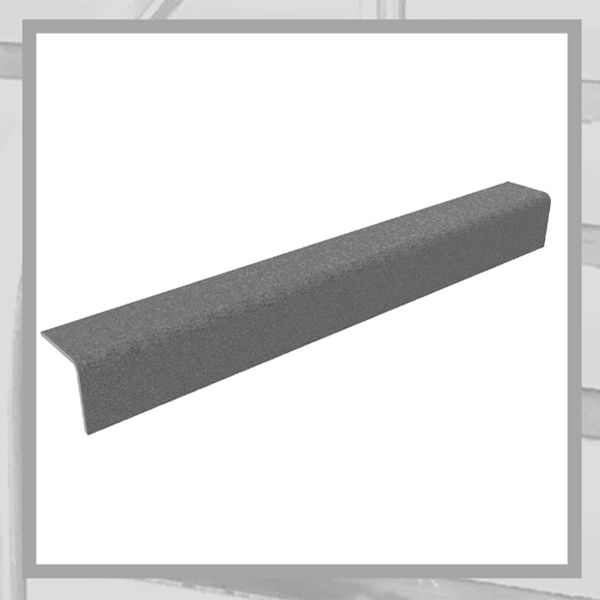 Grey GRP Stair Nosing Slip Resistant Cover Pack of 10