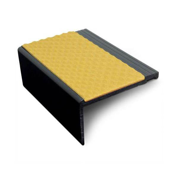 Heavy Duty 60.4mm x 32mm Non Slip Stair Nosing Hard Node PVC 