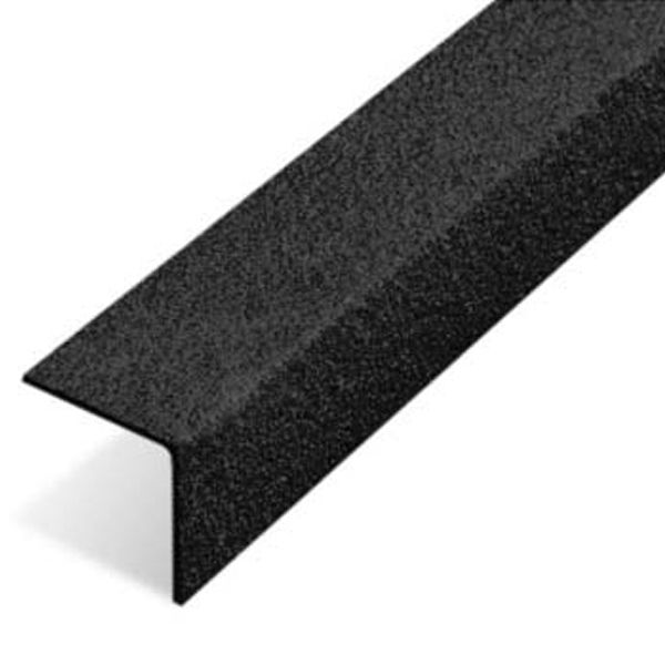 70mm x 30mm Non Slip Medium Grit GRP Stair Nosing Black Cover 