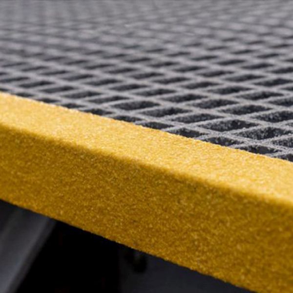 70mm x 30mm Anti-Slip Medium Grit Stair Nosing Yellow Cover 