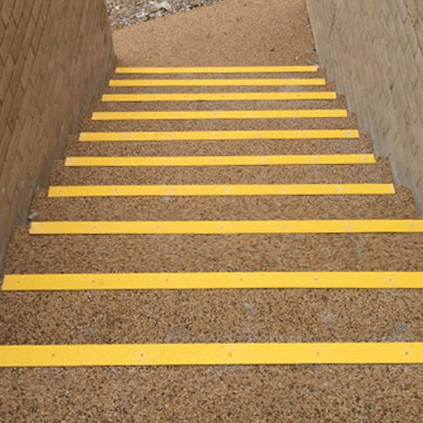 70mm x 30mm Anti-Slip Medium Grit Stair Nosing Yellow Cover 