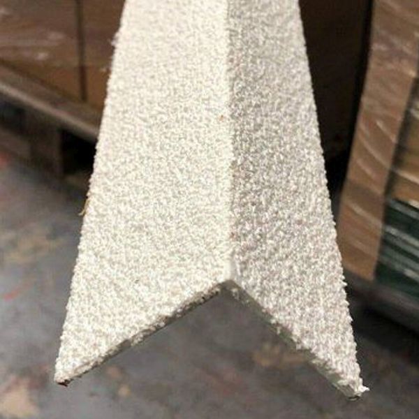  70mm x 30mm Anti-Slip Chemical Resistant Medium Grit Stair Nosing White Cover