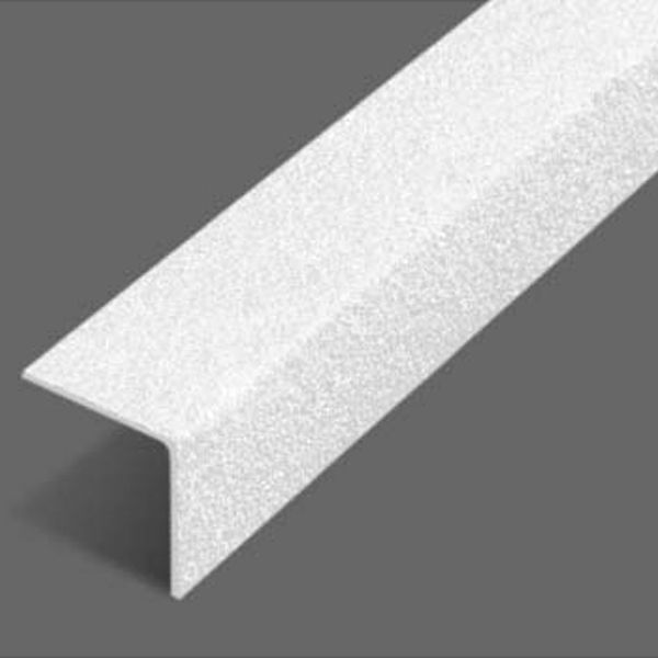  70mm x 30mm Anti-Slip Chemical Resistant Medium Grit Stair Nosing White Cover