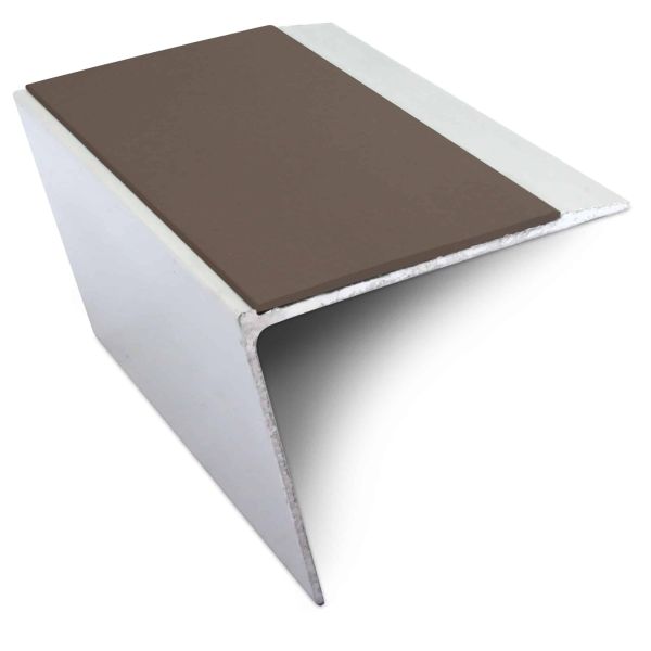 67mm x 55mm DDA Compliant Aluminium Anti Slip Stair Nosing with PVC Insert