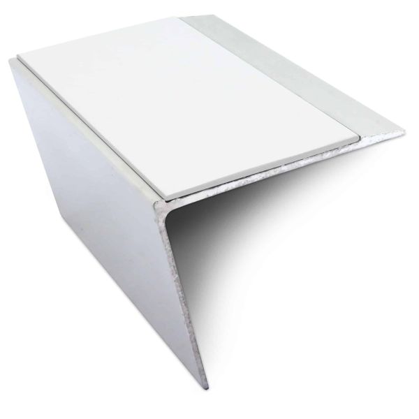 67mm x 55mm DDA Compliant Aluminium Anti Slip Stair Nosing with PVC Insert