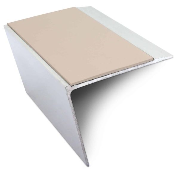 67mm x 55mm DDA Compliant Aluminium Anti Slip Stair Nosing with PVC Insert