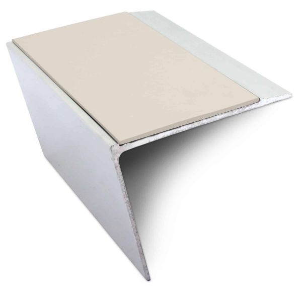 67mm x 55mm DDA Compliant Aluminium Anti Slip Stair Nosing with PVC Insert