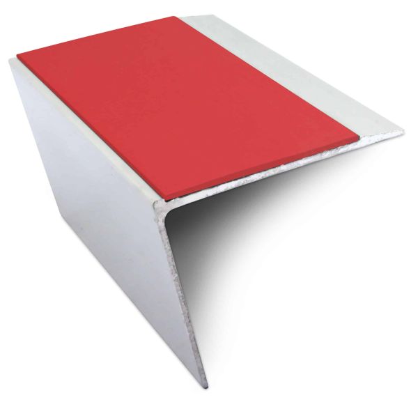 67mm x 55mm DDA Compliant Aluminium Anti Slip Stair Nosing with PVC Insert