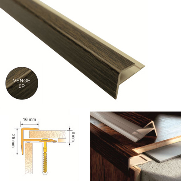 Push In UPVC Stair Nosing Profile for Stair Edge Trims