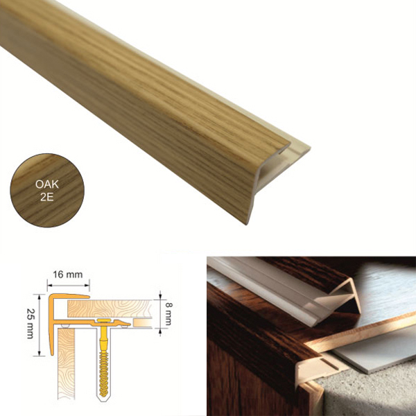 Push In UPVC Stair Nosing Profile for Stair Edge Trims