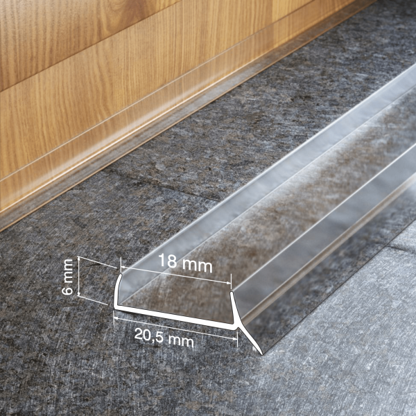 PVC Plinth Sealing Strip Kitchen Dirt & Moisture Resistant