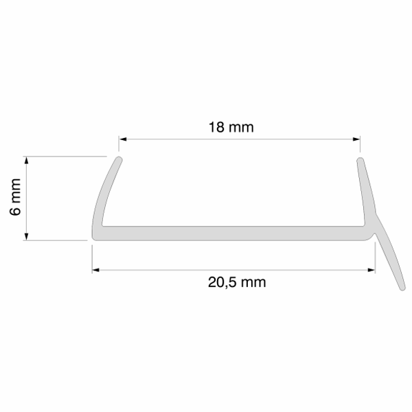 PVC Plinth Sealing Strip Kitchen Dirt & Moisture Resistant