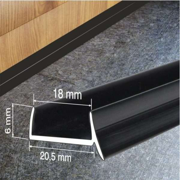 PVC Plinth Sealing Strip Kitchen Dirt & Moisture Resistant