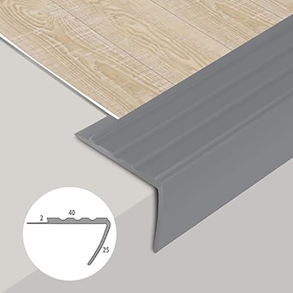 Elegant L-Shape PVC Stair Nosing Durable Protection for All Flooring Types