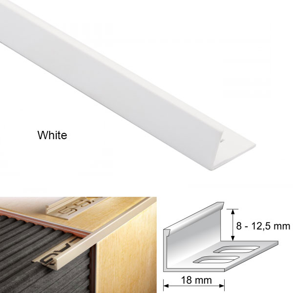  L Shaped PVC Straight Edge Tile Trim