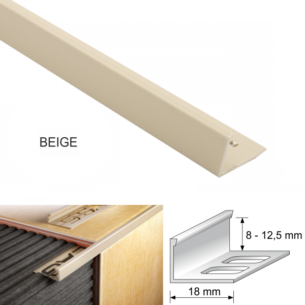  L Shaped PVC Straight Edge Tile Trim