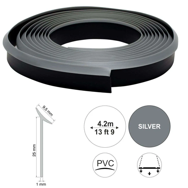 9.5mm Thick Self Adhesive UPVC Flexible Worktop Seal Strip Trim 