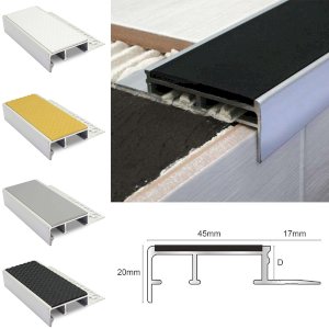 Anti Slip 12.5mm Slimline Ceramic Tile-In Tredsafe Nosing  