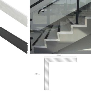 Pre-Formed Straight Stair Edge Trim 350mm Long