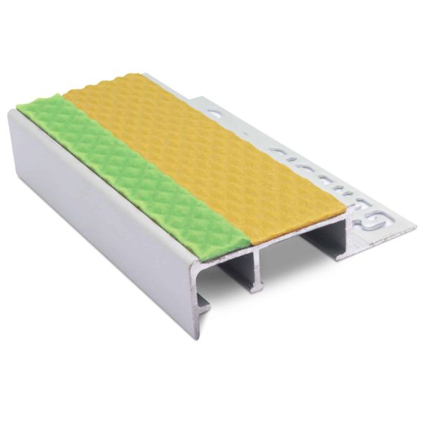 Tile-In Slimline Anti Slip Tredsafe Stair Nosing For 10mm Flooring with PVC Insert