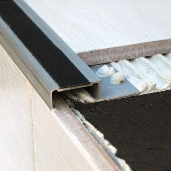 Aluminium Stair Nosing Profile Tile-In with Carbide Insert 